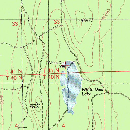 Topographic Map of White Deer Well, CA