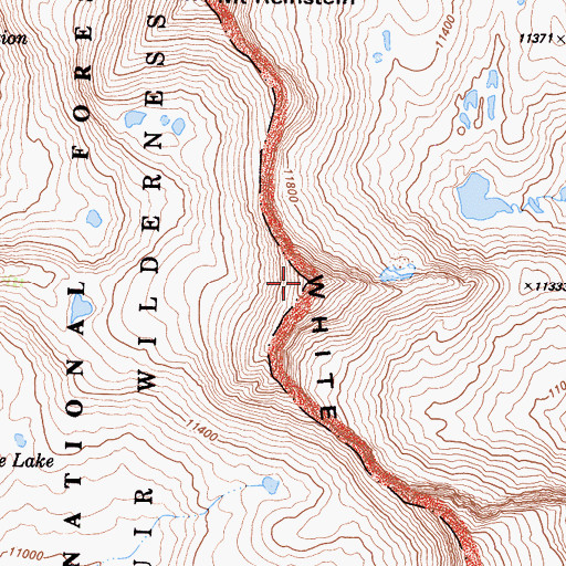 Topographic Map of White Divide, CA