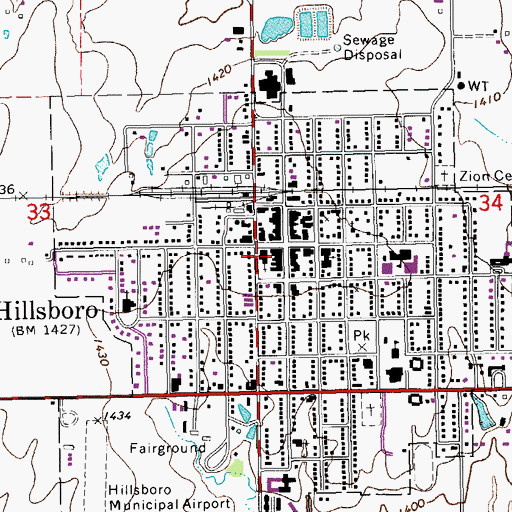 Topographic Map of First Mennonite Church, KS