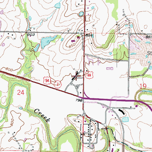 Topographic Map of Apostolic Pentecostal Church, KS