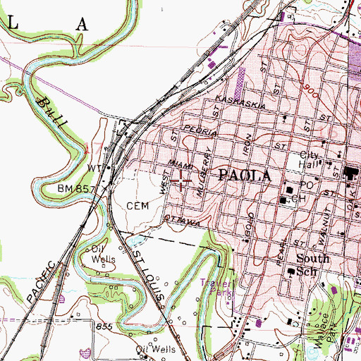 Topographic Map of Friendship Faith Ministries, KS