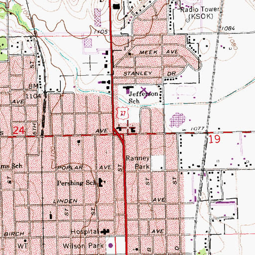 Topographic Map of First Southern Baptist Church, KS