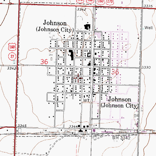 Topographic Map of First United Methodist Church, KS