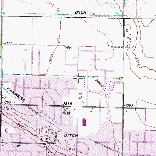 Topographic Map of Garden City Seventh Day Adventist Church, KS