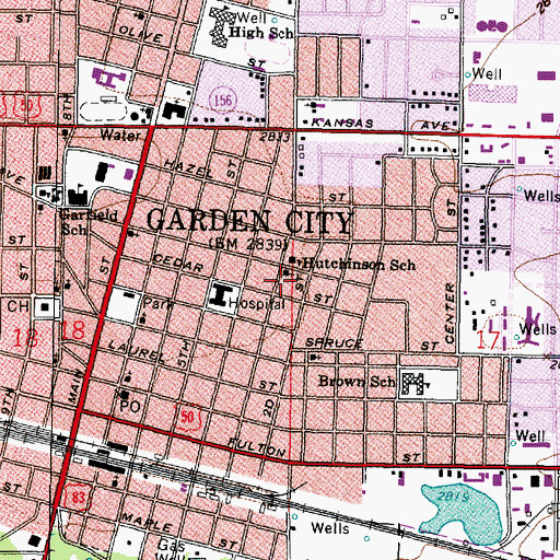 Topographic Map of Community Congregational Church, KS
