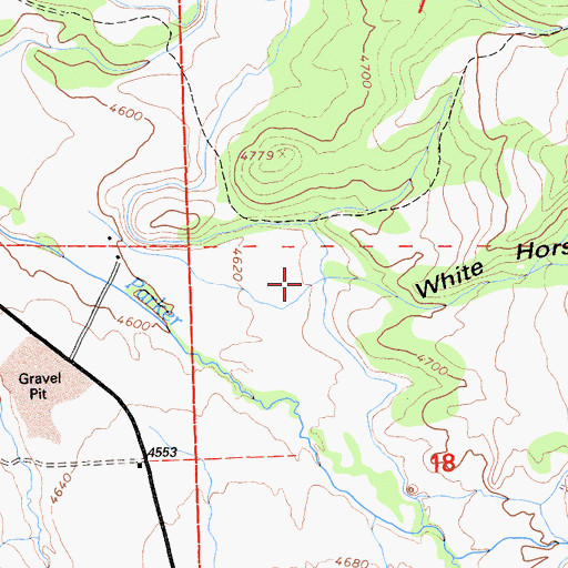 Topographic Map of White Horse Canyon, CA