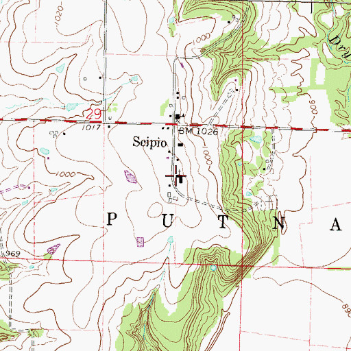 Topographic Map of Saint Boniface Catholic Church, KS