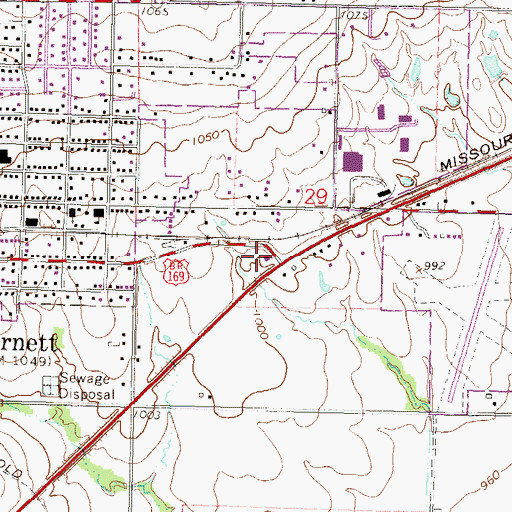 Topographic Map of Trinity Baptist Church, KS