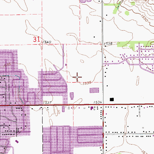 Topographic Map of Grace Bible Church, KS