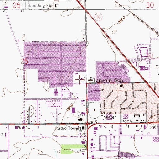 Topographic Map of Trinity United Methodist Church, KS