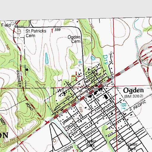 Topographic Map of Saint Patricks Catholic Church, KS