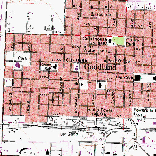 Topographic Map of Emmanuel Lutheran Church, KS