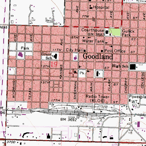 Topographic Map of Our Lady of Perpetual Help Catholic Church, KS