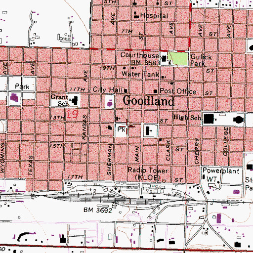 Topographic Map of Saint Pauls Episcopal Church, KS