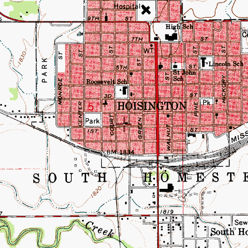 Topographic Map of Living Joy Community Church, KS