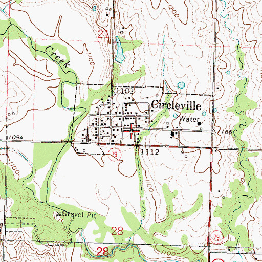 Topographic Map of Circleville Christian Church, KS