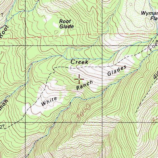 Topographic Map of White Ranch Glades, CA