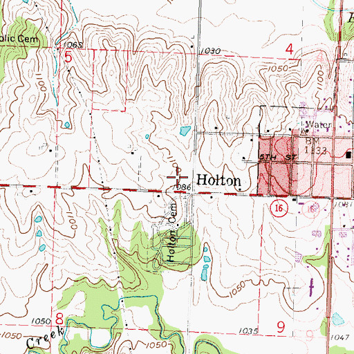 Topographic Map of Trinity Lutheran Church, KS