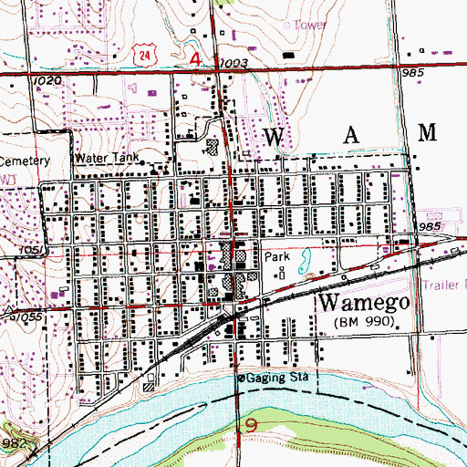 Topographic Map of First United Methodist Church, KS