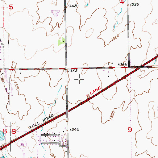 Topographic Map of Hope Community Church, KS