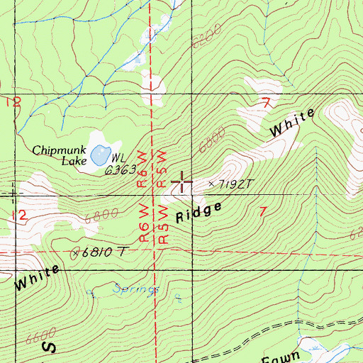 Topographic Map of White Ridge, CA