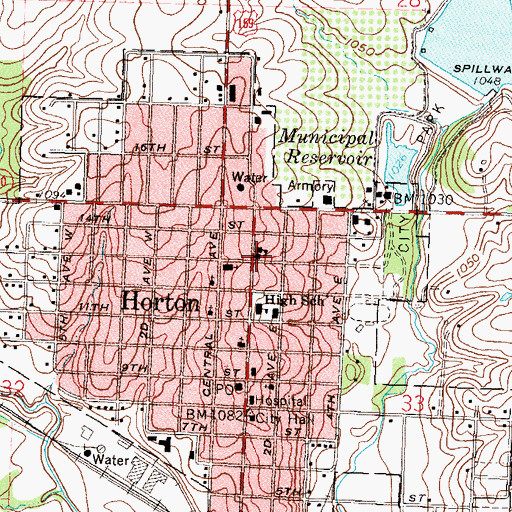 Topographic Map of Saint Leo's Catholic Church, KS