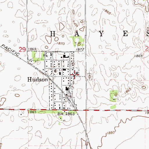 Topographic Map of Trinity Community Church, KS