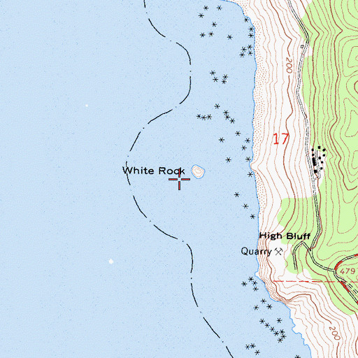 Topographic Map of White Rock, CA