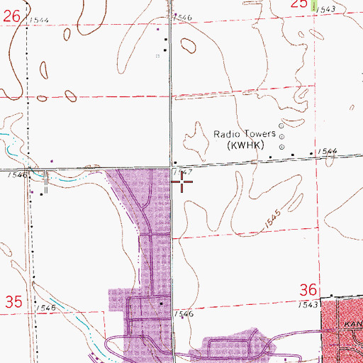 Topographic Map of First Church of the Nazarene, KS
