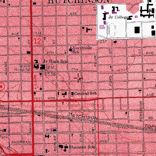 Topographic Map of Gospel Chapel, KS