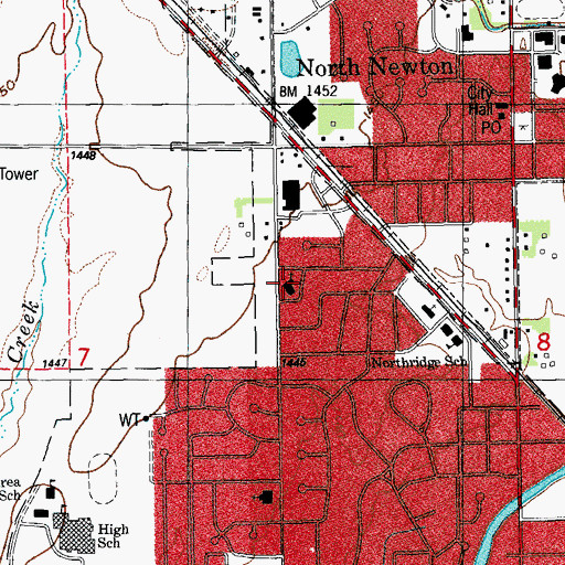 Topographic Map of Faith Mennonite Church, KS