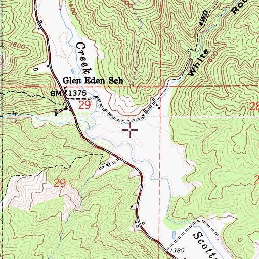 Topographic Map of White Rock Canyon, CA