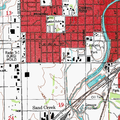 Topographic Map of Second Missionary Baptist Church, KS