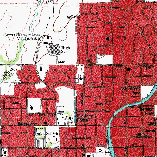 Topographic Map of The Church of Jesus Christ of Latter Day Saints, KS