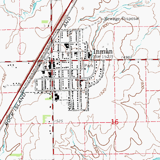 Topographic Map of Inman Mennonite Church, KS