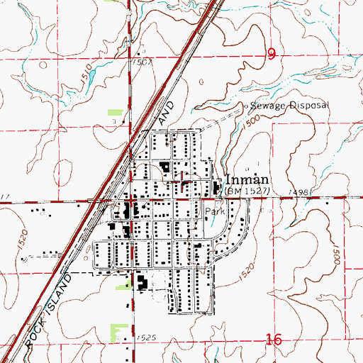 Topographic Map of Saint Peter's United Church of Christ, KS