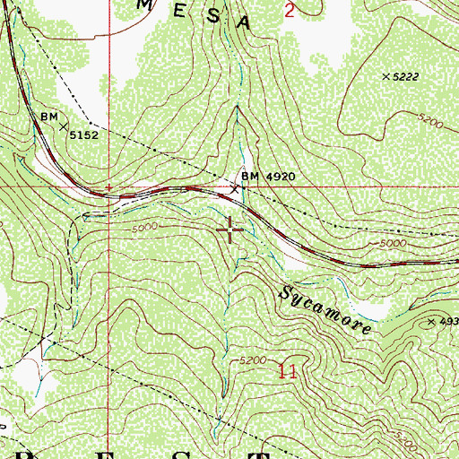Topographic Map of Buckhead Draw, AZ