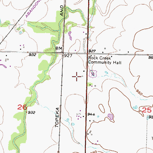 Topographic Map of Church of Christ, KS