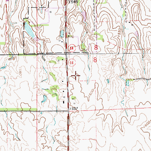 Topographic Map of Kingman Mennonite Church, KS