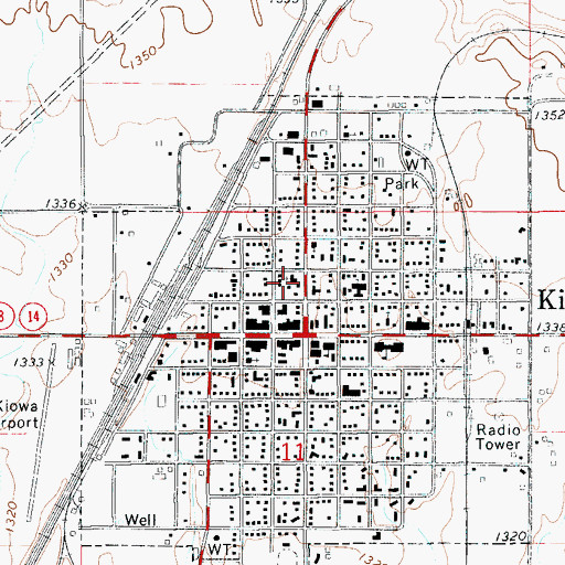 Topographic Map of Congregational United Church, KS