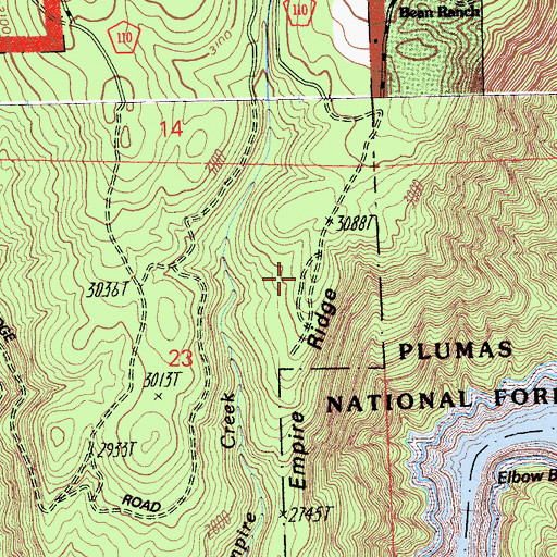 Topographic Map of Whitehead Ranch, CA