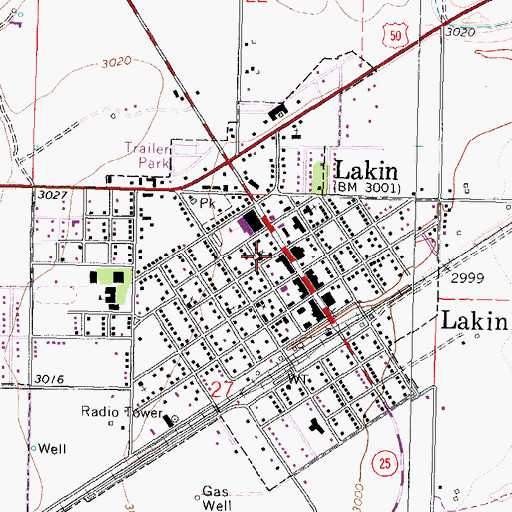 Topographic Map of First Baptist Church, KS