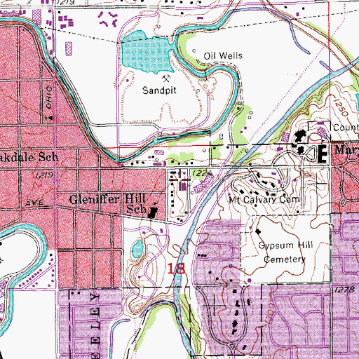 Topographic Map of Landmark Apostolic Church, KS