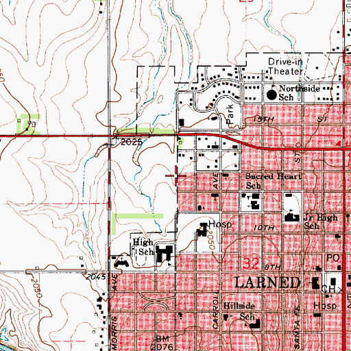 Topographic Map of First Southern Baptist Church, KS