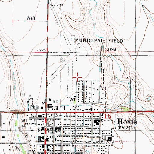Topographic Map of Immanuel Lutheran Church, KS