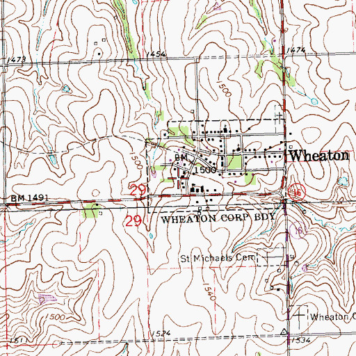 Topographic Map of Saint Luke Lutheran Church, KS