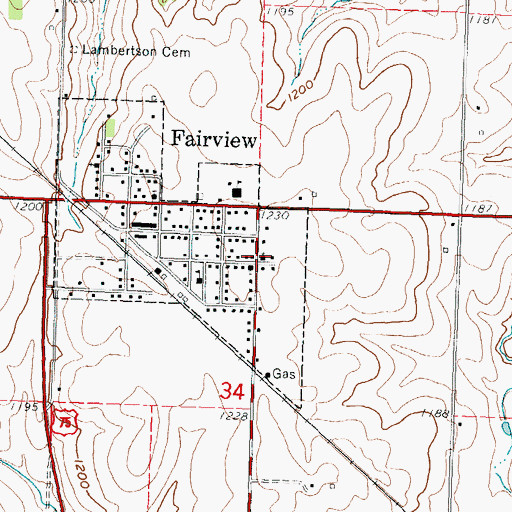Topographic Map of Saint Paul Lutheran Church, KS