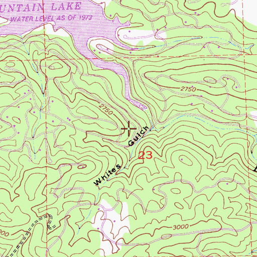 Topographic Map of Whites Gulch, CA