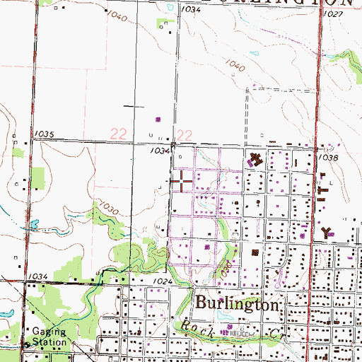 Topographic Map of Trinity Lutheran Church, KS