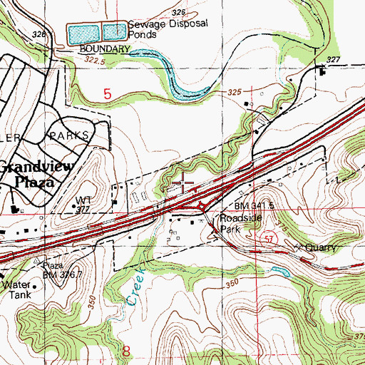 Topographic Map of Legacy Community Church, KS